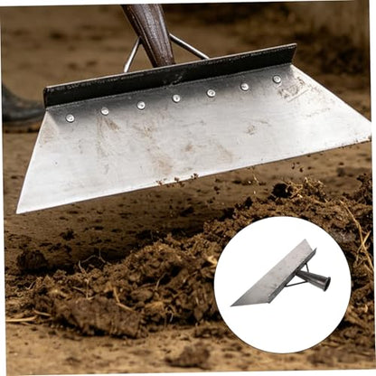 Beavorty Multifunctional Animal Dung Shovel and Barn Manure Scraper for Livestock Farm Cleaning 38cm Manganese Steel Heavy Duty Scraper Tool for Barn and Pasture Maintenance