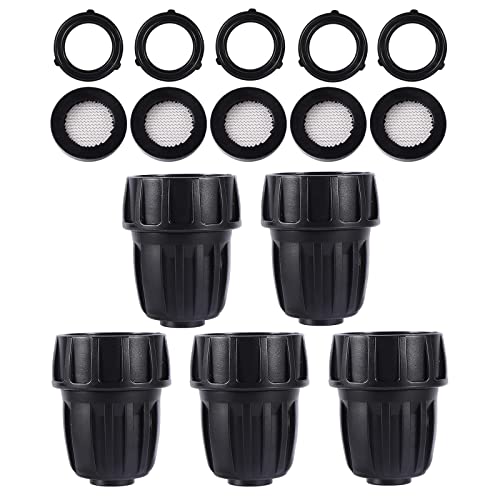 1/2 inch Irrigation Tubing Fittings For (1/2" ID x0.6-0.63" OD) 16mm Drip Tubing Barbed Locked Connectors-5 US Standard 3/4" to 1/2" Faucet Adapters,5 Filter Washers,5 Rubber Washers - size: 5 Pcs 3/4" to 1/2" Adapters