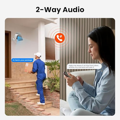 Solar Security Camera Outdoor Wireless, 2K Color Night Vision, Battery Powered PIR Motion Detection,2.4GHz WiFi Cameras for Home Surveillance, Light and Sound Alarm, 2-Way Audio - style: 1-Pack