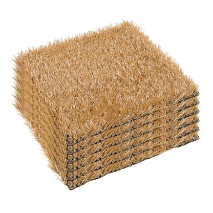 DECHOUS 6 Pack Chicken Nesting Pads Washable 12 Inch Reusable Artificial Grass Nesting Box Liners for Coop Laying Boxes, Poultry Chicken Bedding Mat
