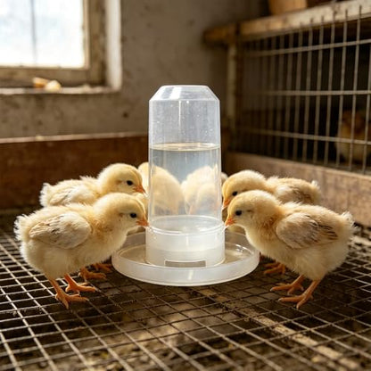 Baby Chick Feeder and Waterer Set, Poultry Starter Kit, Chick Feeder & Gravity Waterer, Compact Brooder Supplies for Chicks, Ducklings and Small Poultry (C) - color: C