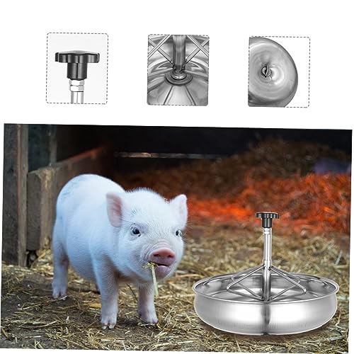 Water Feeder Stainless Steel Trough Livestock Feeder Bowl Easy to Place on Pigpen