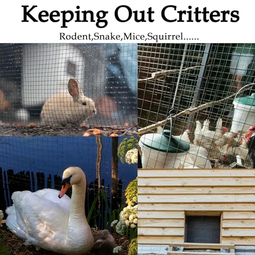 Hardware Cloth 1/4 inch 16inx10ft Galvanized After Welding 23 Gauge,Wire Cloth Wire Mesh Roll Chicken Wire Fence Mesh Roll for Chicken Pen/Coop Fences, Garden Fences,Screen Mesh,Poultry Netting Cage