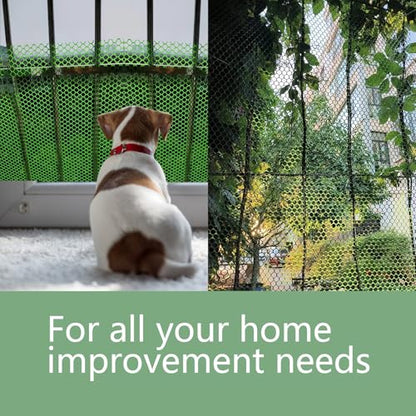 Plastic Wire Mesh Fence Roll - Ideal for Poultry, Rabbit, Barrier & Gardening - Durable Plastic Chicken Wire Mesh - Versatile Plastic Fencing (Green, 15.7IN*6.56FT), SL001 - color: Green, size: 15.7 IN * 6.56 FT
