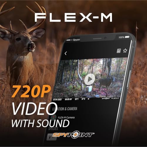 SPYPOINT Flex-M and SD Card Pack - Cellular Trail Cameras |Best Value in Hunting Accessories |No WiFi Needed & GPS-Enabled |Hunting Night Vision | IP65 Waterproof |28MP Photos, 720p Videos - color: Starter Pack- SD, size: Pack of 1