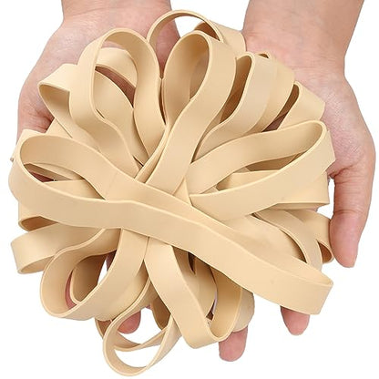 AIWOQI Rubber Bands Size#107 Heavy Duty Big Wide rubber band 30PCS Elastic Bands for Office Supply Trash Can File Folders Litter Box Rubber Bands (Light brown) - color: Light brown