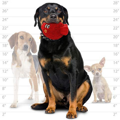 MIGHTY® 2 Pack Microfiber Medium Blowfish Dog Toys | Ultra Durable Plush Toy with Multiple Layers & Reinforced Seams , Washable and Floats , Mighty® Construction - color: 2PK Red Blowfish