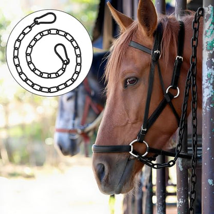 2 Pack Gate Chain Lock for Outdoor Fence,304 Stainless Steel Gate Chain 39" x 13/64" with Both-Ended M8 Carabiners,Chain Link Latch Lock for Wooden Fence Pet Cages (39" x 13/64", Piece, 1) - size: 39" x 13/64"