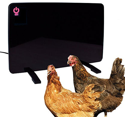 Cozy Products Safe Chicken Coop Pet Heater 200W Flat Panel Technology, One Size, Black (Pack of 2)