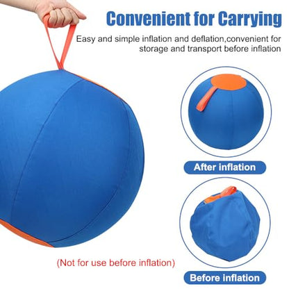 MiOYOOW 18" Large Horse Balls, Anti Burst Dog Herding Ball Self-Entertaining Pet Training Ball for Horses Dogs Goats Lamb Outdoor Entertainment