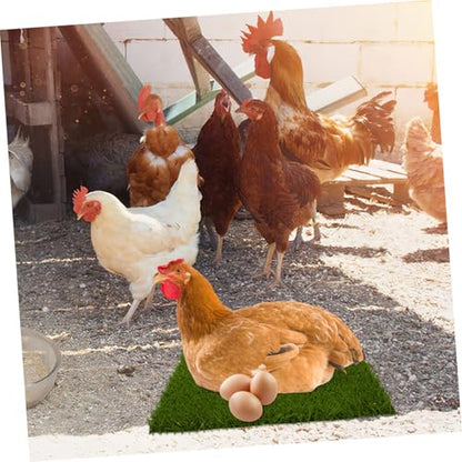 BESPORTBLE 3Pcs Chicken Nesting Pads Reusable Fake Grass Mats for Coop Pads for Hens Washable Nest Box Liners for Comfortable Egg Laying
