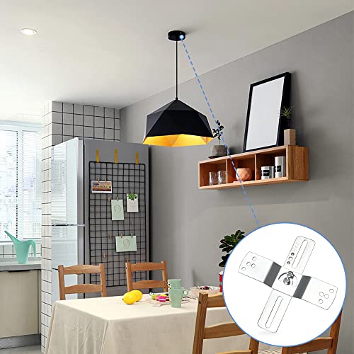 Helunsi 2 Sets Light Fixture Mounting Bracket, 4 inch Universal Crossbar for Lighting, Ceiling Fan Mounting Plate, Steel Crossbar Rotatable, Mounting Cross Brackets with Complete Accessories - 4"
