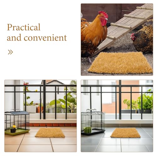 5PCS Chicken Pads for Nesting Box: Washable Nest Box Pads - 12"X12" Laying Hen Liners - Reusable Artificial Turf for Farm Coop Bedding