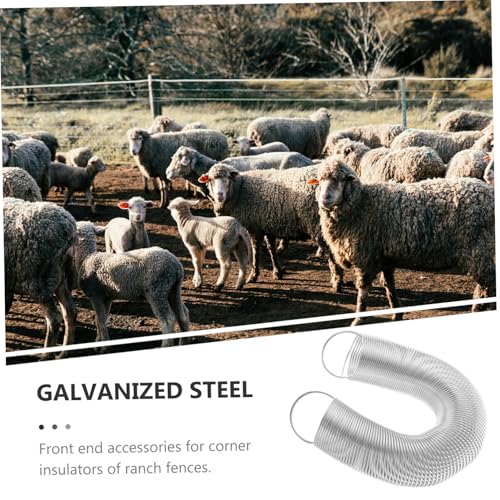 BESPORTBLE Door Handle Spring Replacement Fence Tension Springs Spring for Livestock Fence Replacement Fence Spring Livestock Fence Accessory Electric Fence Spring Gate Silver Stainless Steel