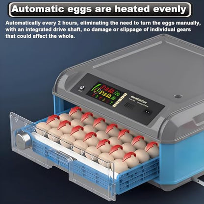 Egg Incubator with Automatic Turning and Humidity Control, Digital Display for Hatching Chicken, Duck, and Quail Eggs - Adjustable 300 Egg Capacity - size: 256