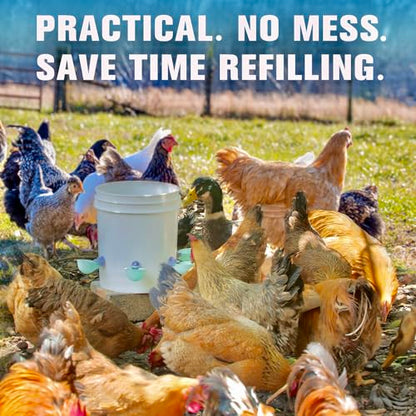 (8 Pack) Chicken Water Cups Feeder, Automatic Chicken Waterer, Anti-Leak System, Holds 50% More Water, Suitable for Chicks, Chicken, Duck, Quail, Turkey - size: 8