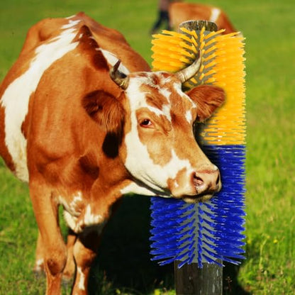 Cow Brush, Cow Brush Scratcher Post, Horse Brushes, Relieve Back Itching in Livestock, Appropriate for Horse, Cattle, Pig, Sheep