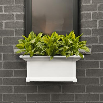 Mayne 4822-W Yorkshire Window Box, 2-foot, White - size: 2-foot