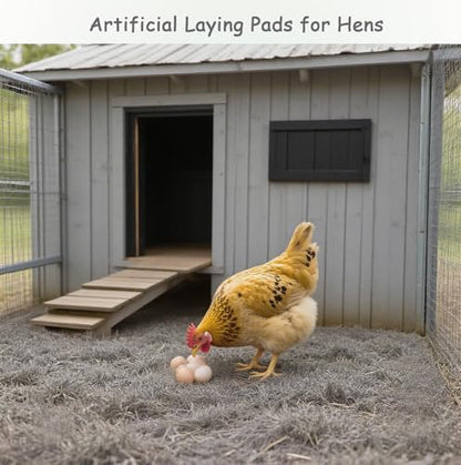 PINVNBY 6 Pcs Artificial Chicken Coop Nesting Pads,12"x12" Washable Chicken Nest Box Liners Hen Laying Mats Fake Grass Synthetic Turf Mat for Chicken Coop Pet Garden Lawn Indoor Outdoor(Gray) - size: 【Grey|6 PCS】