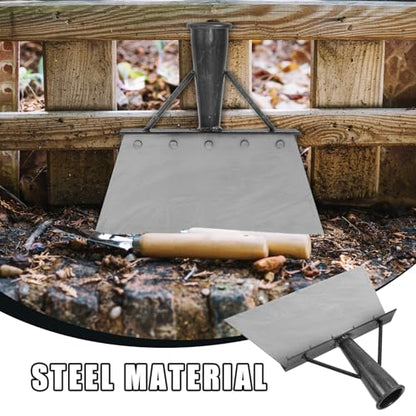 jojofuny Multifunctional Metal Cleaning Shovel and Farm Scraper Shovel for Poultry Dung Removal, Heavy-Duty Steel Floor and Yard Ice Scraper Tool for Outdoor Gardening and Landscaping