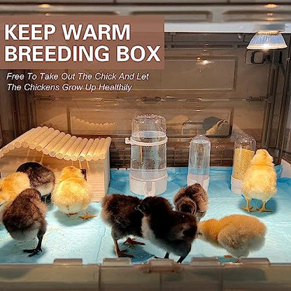 Chick Brooder,Fan Ventilation Circulation Design,Brooder Box for Chicks,Brooder Heater Warms up to 25 Chicks (23″x17″x14″) - size: 23″x17″x14″