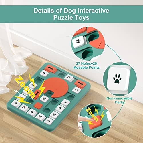 FOXMM Dog Puzzle Toys,Interactive Treat Puzzle Dog Toy for IQ Training & Mental Stimulating,Treat Puzzle Dispensing with Squeaky Design for Large Medium Smart Dogs - style: L-Level 4
