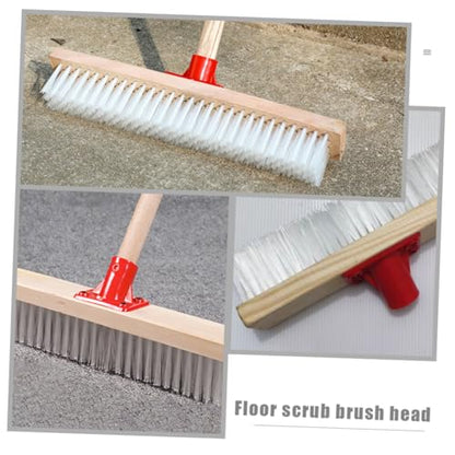 Garneck Floor Scrub Brush Stiff Bristles for Deep Cleaning Handle Broom for Bathroom Deck and Patio for Hard Reach Areas Effortless Scrubbing and Corner Cleaning