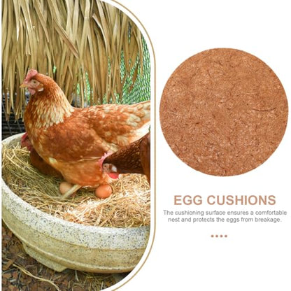TOYANDONA 4 Pack Chicken Nesting Pads Coconut Fiber Egg Nesting Pads for Chicken Coop Laying Hen Nesting Pads for Egg Protection Rabbit Bird Dog and Cat Nesting Cushion 11.81 X 11.81 X 0.35 in