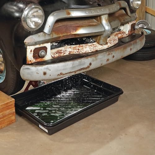 PIG Containment Tray - Rim to Rim Dimensions 52.25" L x 16.25" W x 5" H Utility Tray - Interior Bottom Dimensions 48" L x 12" W - 11.96 gal. Sump Capacity - PAK918 - size: 52.25" x 16.25" x 5"
