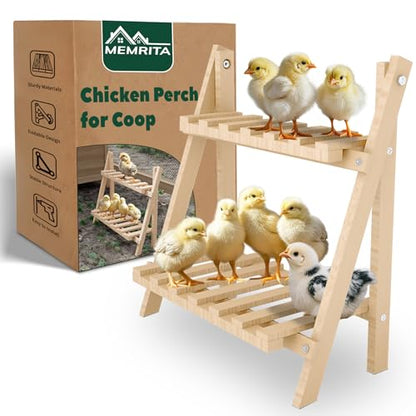 Chicken Perch,Strong Chicken Roosting Bars for Coop and Brooder,Foldable Chick Jungle Gym,Chicken Perch for Coop,Chicken Toys for Coop,Training Perch for Chick,Large Bird,Parrot