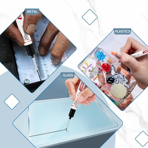 12 PCS Long Head Deep Hole Marker Pens,20mm Long Nib Marker, Longs Nose Markers, Waterproof Construction Markers Marking Tool,Permanent Markers Carpenter Ink marker Pens,Metal marking Pens03 - color: 12PCS-20MM-Red/White/Green/Black