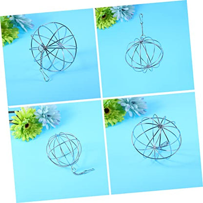 Toyvian 8cm Grass Feed Dispenser Ball Toy for Guinea Pigs Hamsters and Rabbits Sturdy Hanging Treat Dispenser for Small Pets Promotes Healthy Chewing and Play