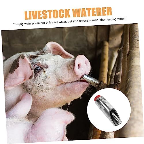 Kisangel 10pcs Automatic Stainless Steel Pig Waterer Feeder Nipple Drinker Efficient Livestock Watering System for Farm Use