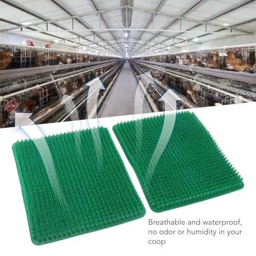 YOUTHINK 6 Pack Washable Nesting Pads, Chicken Nesting Boxes, 12.5 X 11.5 Inch Liners, Reusable Mats, Soft and Proof Water, Cushioned and Breathable, Scratch impervious, Easy to Cut (Green) - color: Green