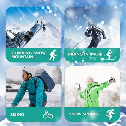 Unisex Waterproof Hiking Gaiters Snowproof Leg Warmers Extended Boot Covers M Size Black for Trekking in Snow Outdoor Protection