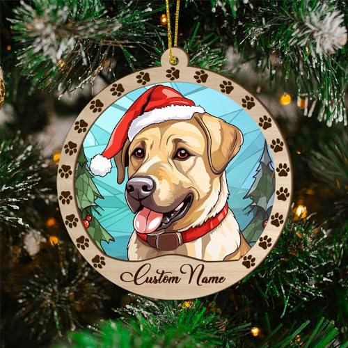 Personalized Anatolian Shepherd Ornament, Anatolian Shepherd Christmas Ornament, Custom Name Anatolian Shepherd Dog Suncatcher for Christmas Tree - color: Anatolian Shepherd