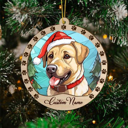 Personalized Anatolian Shepherd Ornament, Anatolian Shepherd Christmas Ornament, Custom Name Anatolian Shepherd Dog Suncatcher for Christmas Tree - color: Anatolian Shepherd