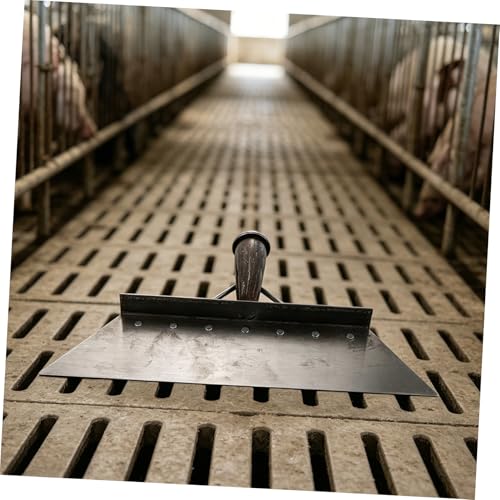 Beavorty Multifunctional Animal Dung Shovel and Barn Manure Scraper for Livestock Farm Cleaning 38cm Manganese Steel Heavy Duty Scraper Tool for Barn and Pasture Maintenance