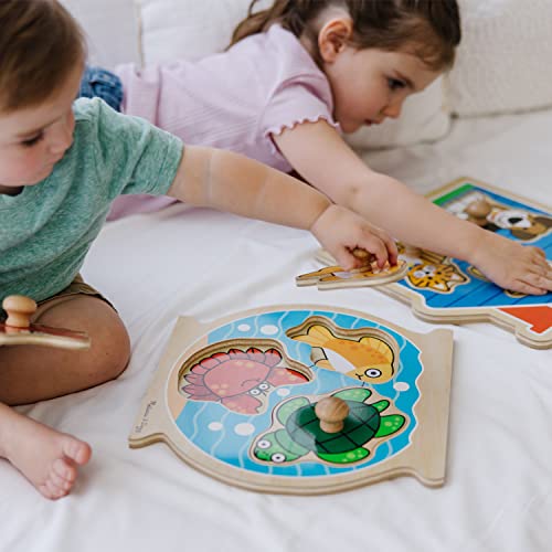 Melissa & Doug Animals Jumbo Knob Wooden Puzzles Set - Fish and Pets - style: Fish & Pets