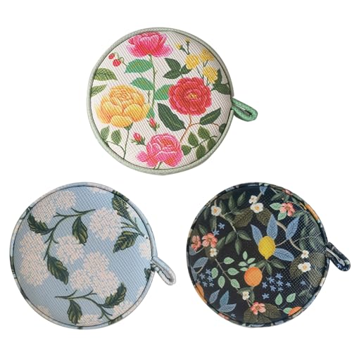 3 Pack Tape Measure Measuring Tape for Body Tailor Cloth Fabric Sewing Knitting Craft Weight Loss Measurements Retractable 60-inch 1.5 Meter Push Button Dual Sided Tape Measure - color: Multicolored