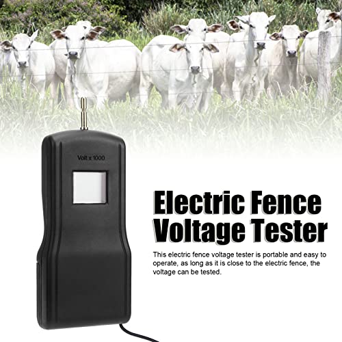 Digital Electrical Fence Voltage Tester, Voltmeter High Voltage Range up 200 15000V, Fence Voltage Tester with Large 15KV LCD Display for Farm Garde(Black), Electric Fence Charger Tester Voltage