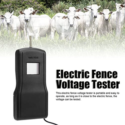 Digital Electrical Fence Voltage Tester, Voltmeter High Voltage Range up 200 15000V, Fence Voltage Tester with Large 15KV LCD Display for Farm Garde(Black), Electric Fence Charger Tester Voltage