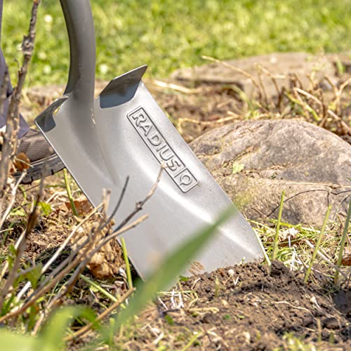 Radius Premium 41-Inch D-Handle Square Point Shovel, Heavy Duty Steel Shaft, Flat Head Transfer Shovel for Landscaping & Yard Work - style: D-Handle, Square Point