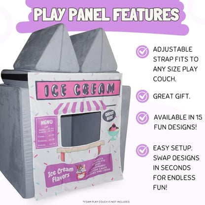Couch Swag Play Panel for Childrens Foam Sofa Kids Couch (Ice Cream Store) - style: Ice Cream Store