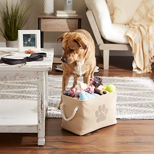 Bone Dry Pet Storage Collection Collapsible Bin, Small Rectangle, Taupe - color: Taupe, size: Small Rectangle