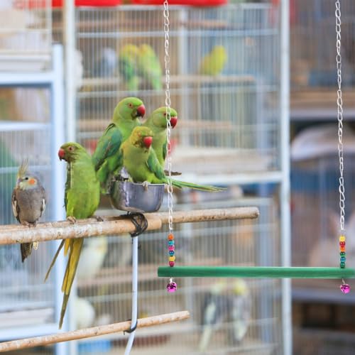 Garneck Chicken Swing and Ladder Wooden Climbing Frame for Hens and Roosters Pet Coop Toy Poultry Rack Bird Perch Accessory