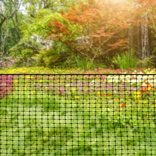 Houseables Plastic Fence, Plastic Mesh Fence, Mesh Fencing, Deer Netting, Cat Netting, Temporary, Balcony, Pets, Garden, Chicken, Poultry, Dogs, Construction, Yard, Protection, Black, 4 x 50 Feet Roll - color: Black