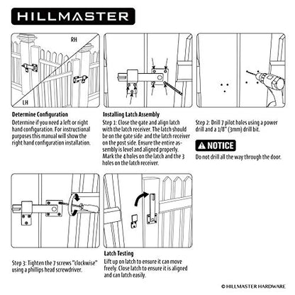 HILLMASTER Sturdy 6" Farm Flip Fence Gate Latch, Barn Door Lock Flip Latch Hardware, Rustic Gate Lock for Cabinet, Shed, Sliding Doors, Matte Black (Pack of 2) - size: 6in (Pack of 2)