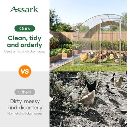 Metal Chicken Coop with Runs for Yard with Cover Waterproof Quail Coop Walk in Duck Coop, Chicken Pen House Cage gallinero para gallinas with Security Lock for Outdoor Farm Rabbit Run 10x20FT - size: 236.0"L x 118.0"W x 77.0"H