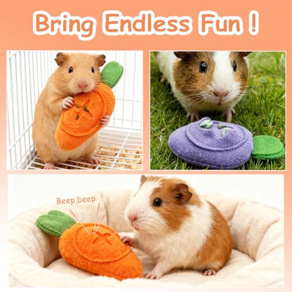 Rabbit Foraging Enrichment Toy Slow Feeder Food Hide Puzzle Toys Boredom Relief Olfactory Training for Small Animal Ferret Squirrel Guinea Pig (3pc) - size: 3pc